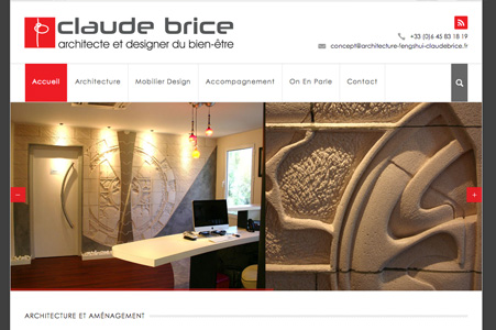 Création site internet de Claude BRICE – Consultant en architecture Feng Shui