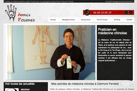 Creation site internet Annick Fournier – Massage Acupuncture