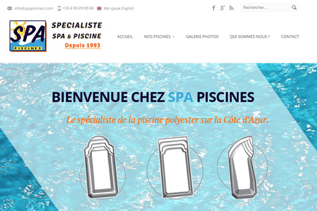 Creation site internet SPA Piscines – Pisciniste Nice