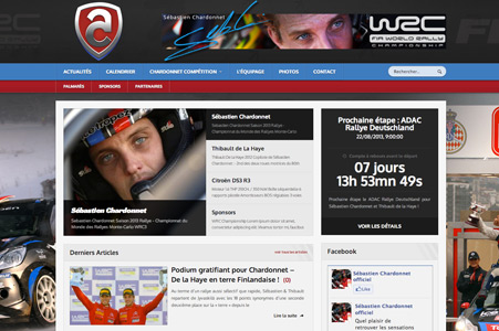 Creation site internet Sebastien Chardonnet – WRC