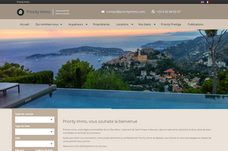Creation site internet Priority Immo