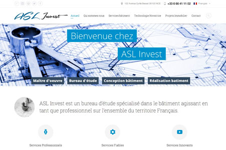 Création site internet ASL Invest – Maître d’oeuvre Nice