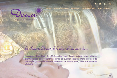 Creation site internet DEWA Spa d’Hôtes® – Spa La Gaude