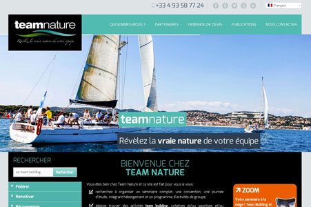 Creation site internet Team Nature – Team Building & Incentive Nice