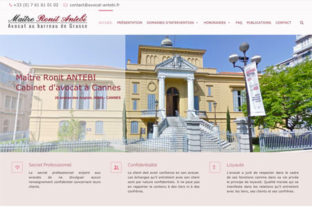 Creation site internet Maître Ronit ANTEBI – Avocat Cannes