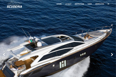 Création site internet Yacht Scuderia – Location yacht Cannes