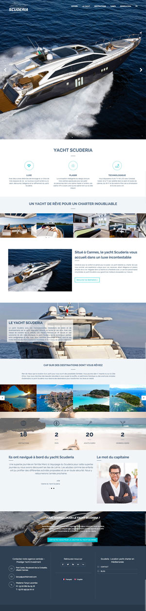 Création site internet - Yacht Scuderia