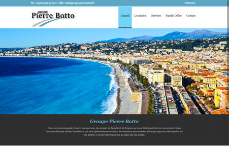 Création site internet Groupe Pierre Botto – Cabinet fiscal