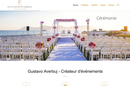Création site internet de Gustavo Averbuj – Wedding planner Nice