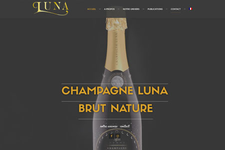 Création site internet Champagne Luna
