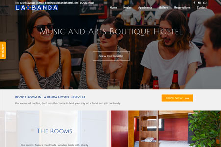 Création site internet La Banda Hostel à Seville