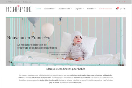 Création site internet ManiPani – Boutique bébé