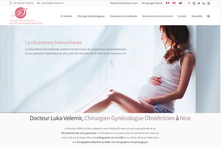 Création site internet du Dr Velemir | Chirurgien Gynécologue Obstétricien