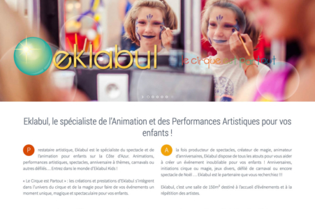 Création site internet Eklabul Kids – Anniversaire enfant