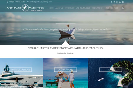 Agence creation site internet Nice - Création site internet World Charter Arthaud Yachting