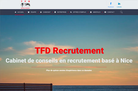 Création site internet TFD Recrutement à Nice