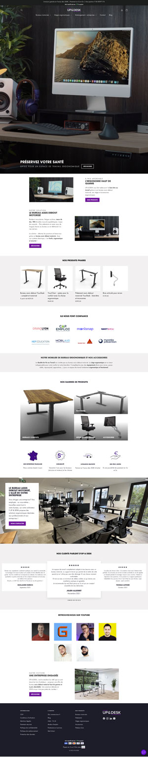 Up & Desk | Bureau assis debout motorisé ergonomique